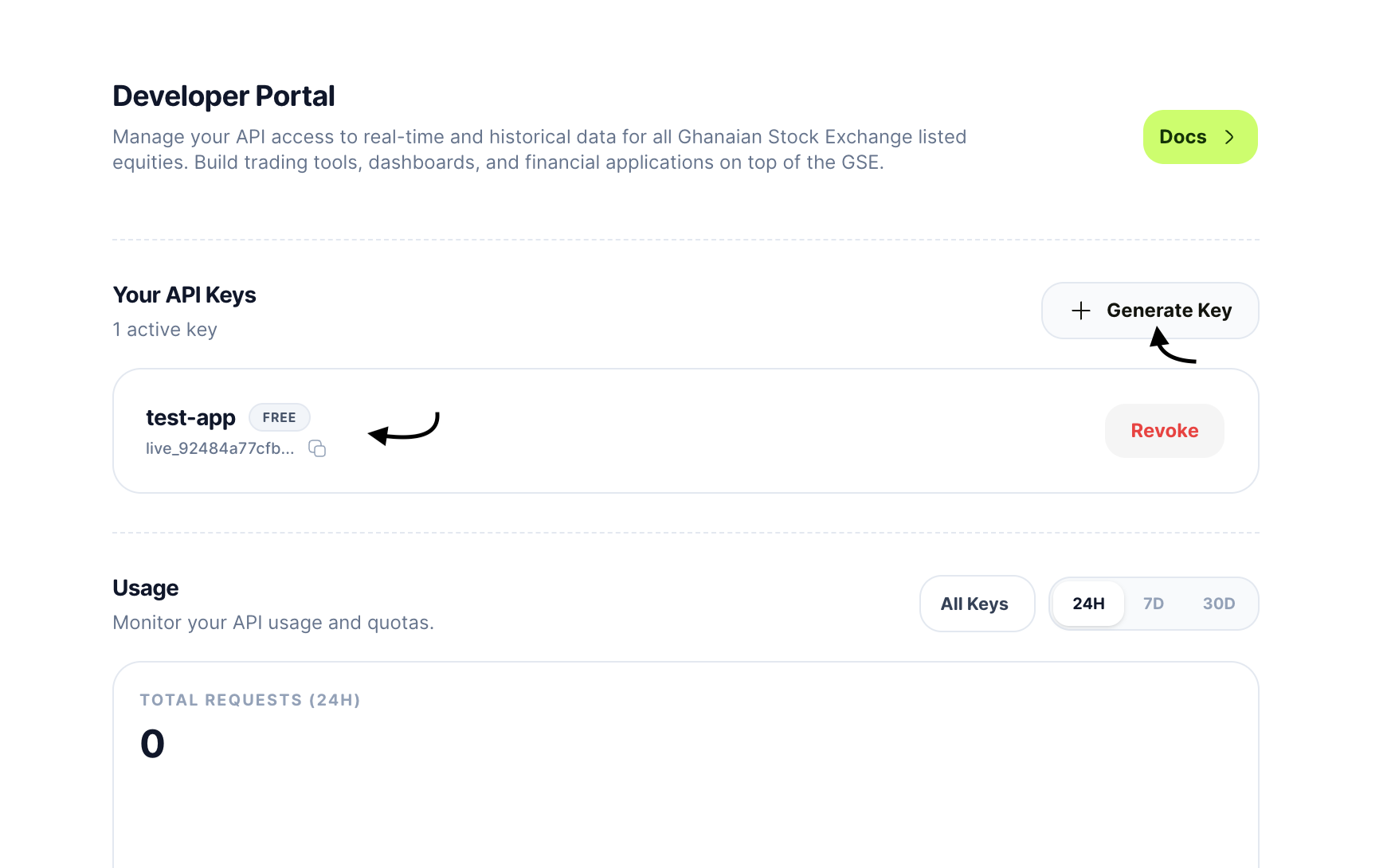 Manage API Keys